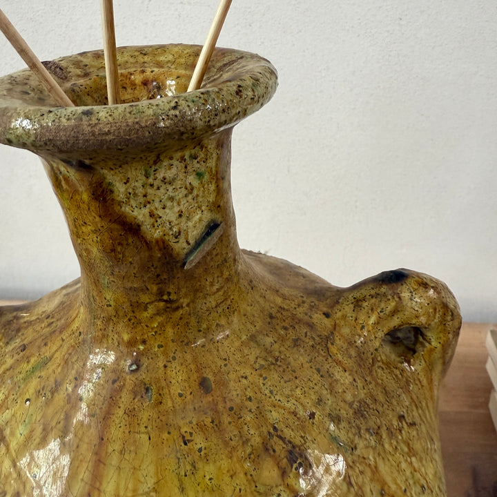 Large Yellow Tamegroute Vase