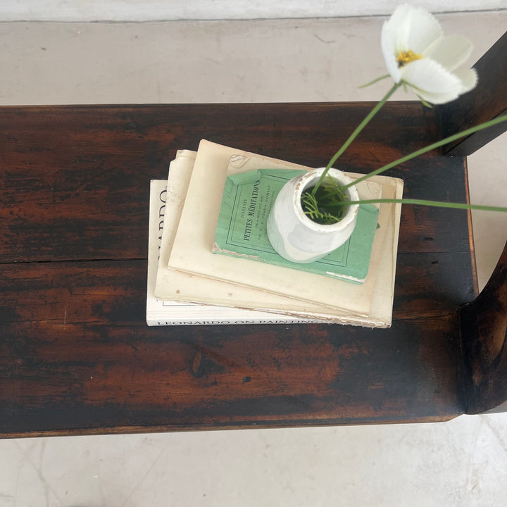 Vintage Dark Pine Church Bench | Ophelia