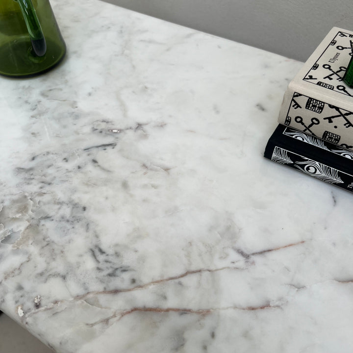 Vintage Marble Top Console Table | Cliffe