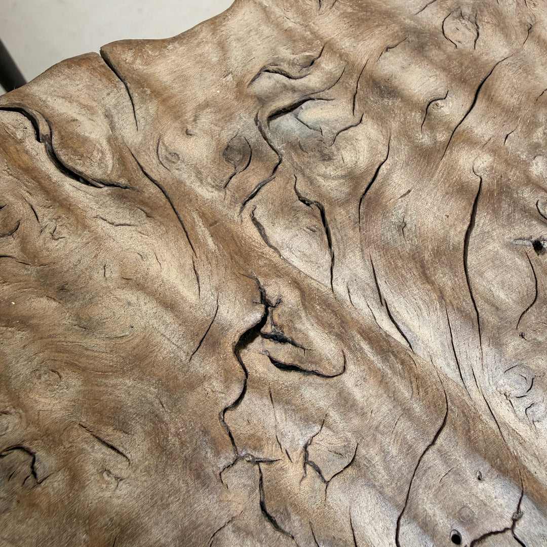 Ancient burr elm side table | Octavia