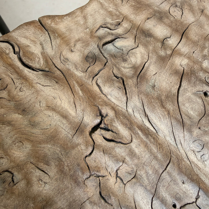 Ancient burr elm side table | Octavia