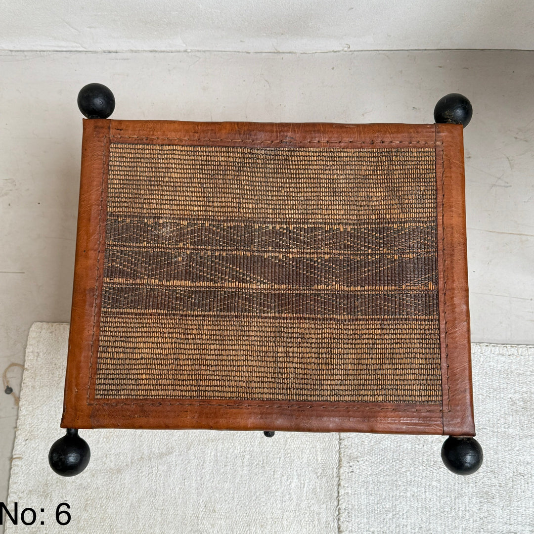 Antique Nomadic Textile Footstool
