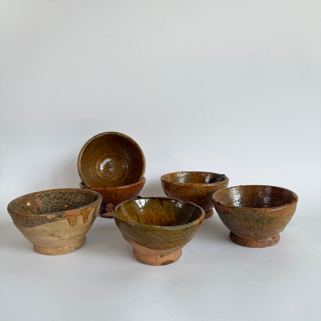 Stoneware ochre hand made bowl