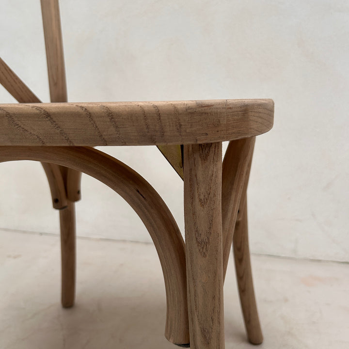 Wooden Cross Back Dining Chair