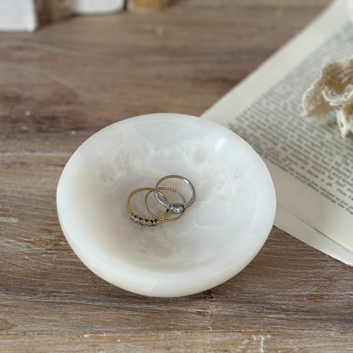 White onyx mini bowl