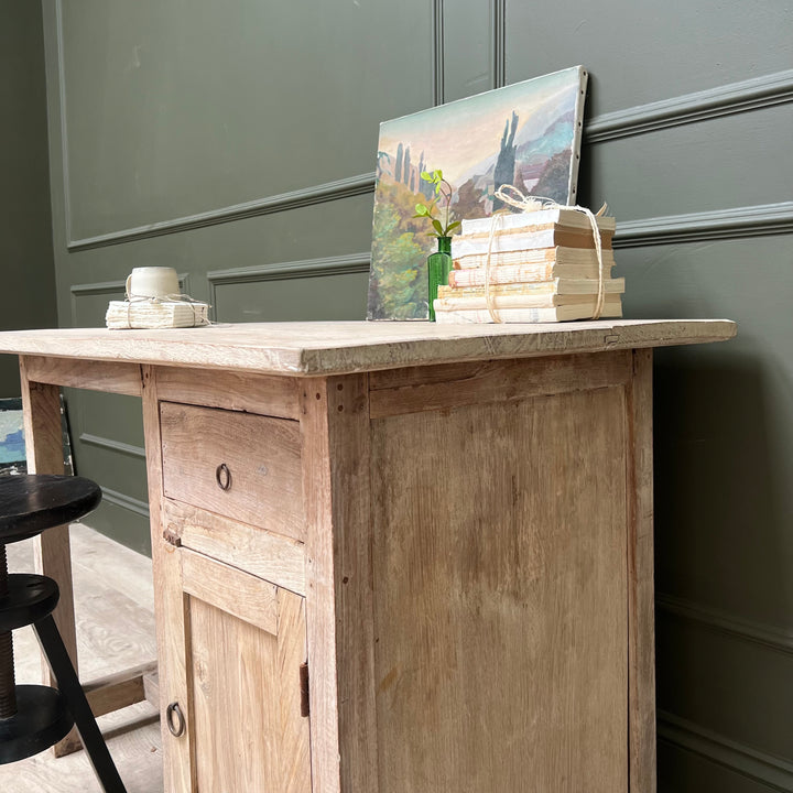 Vintage Pale Wood Desk | Elise