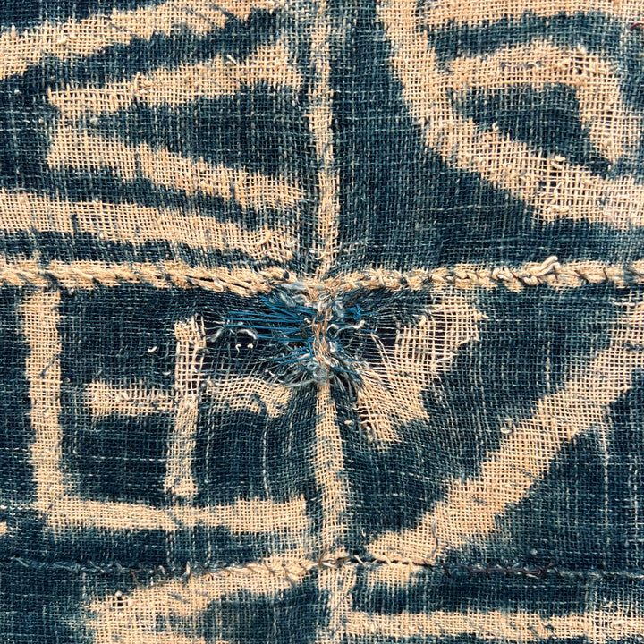 Antique Tribal Indigo Textile Artwork | 120 X 90