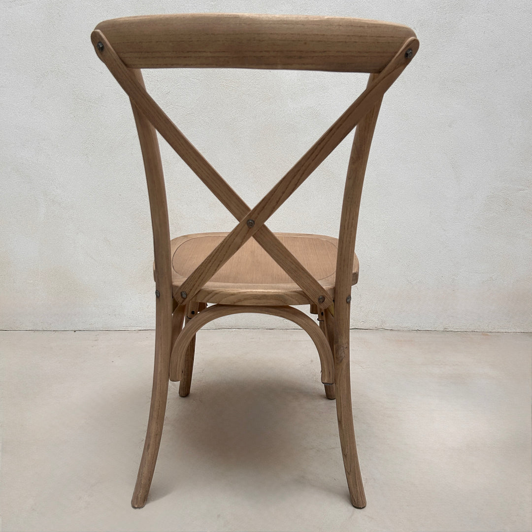 Wooden Cross Back Dining Chair