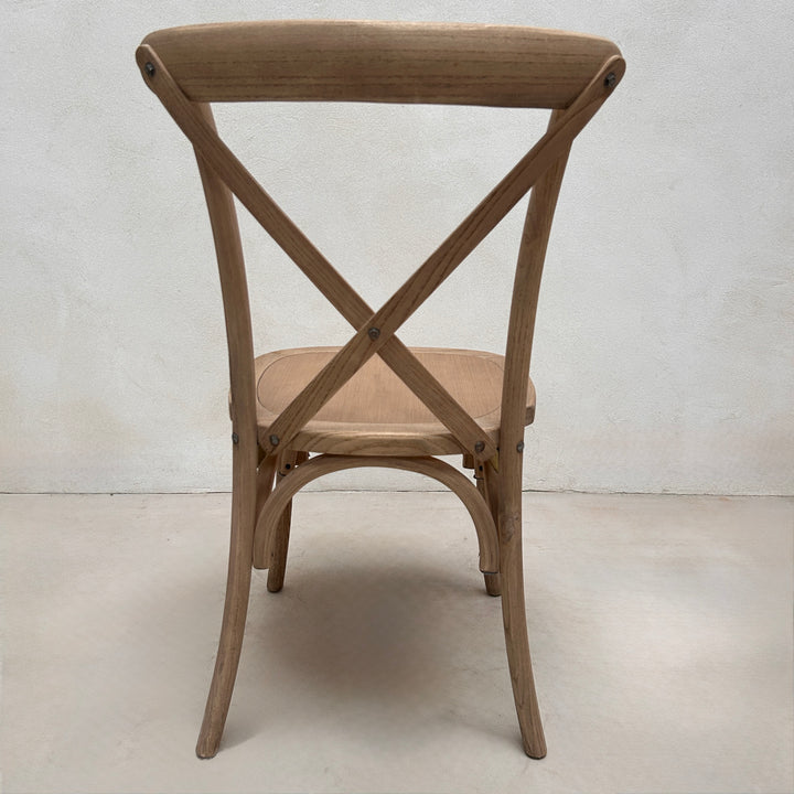 Wooden Cross Back Dining Chair