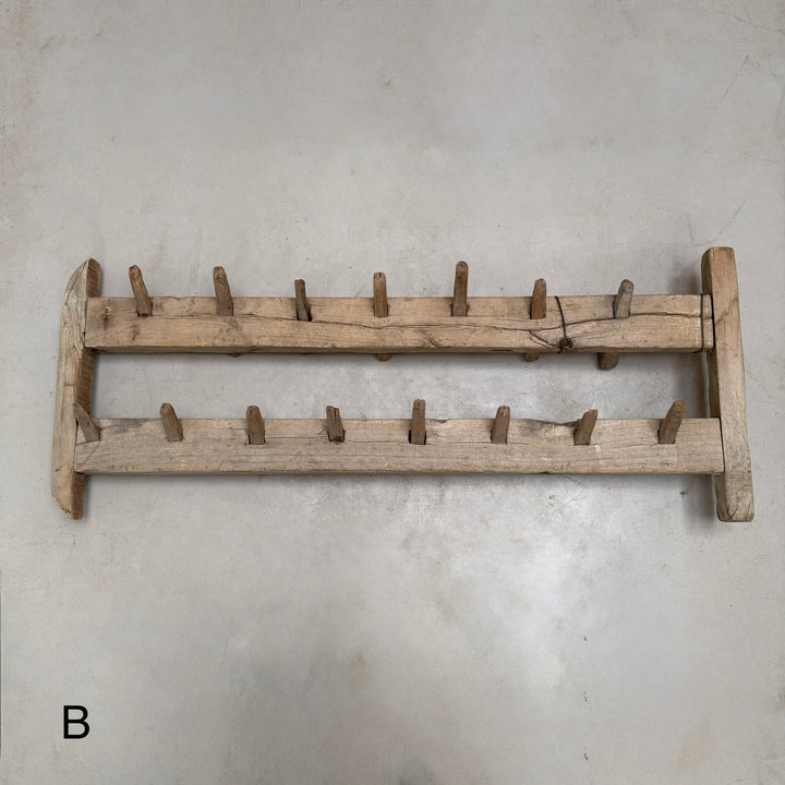 Small Antique Pale Timber Plough