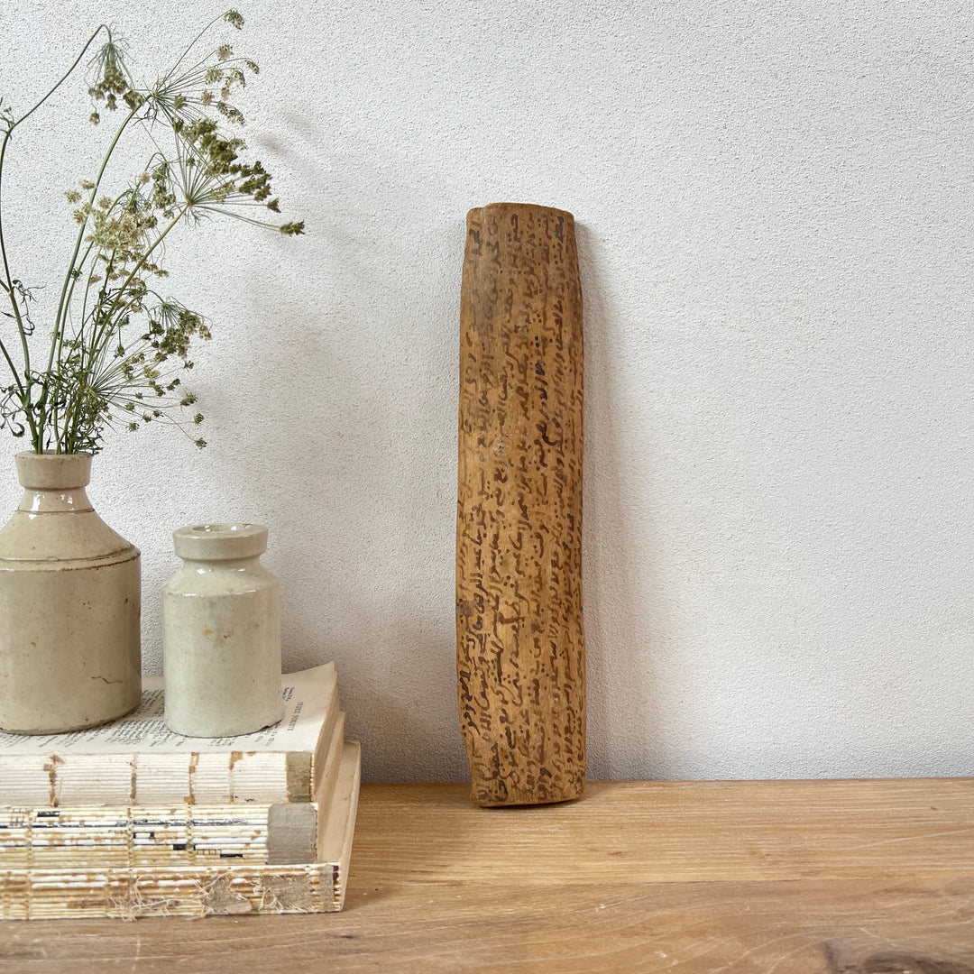 Antique Moroccan wedding contract on argan wood