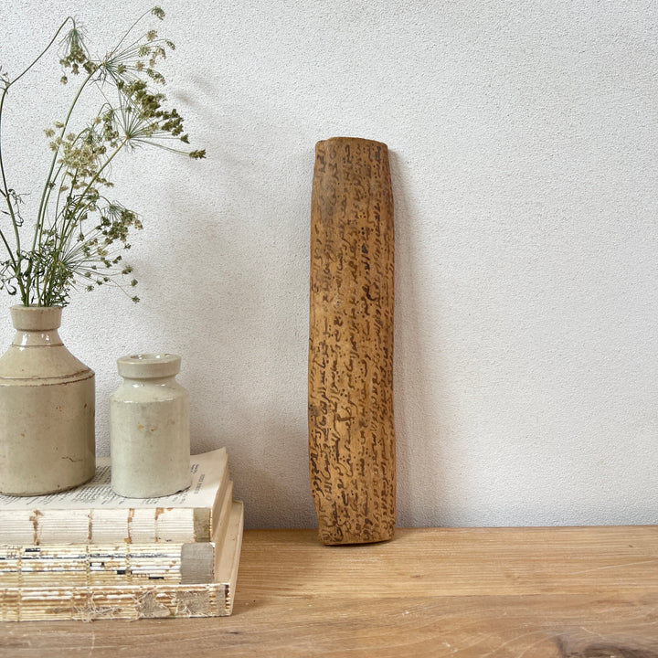 Antique Moroccan wedding contract on argan wood