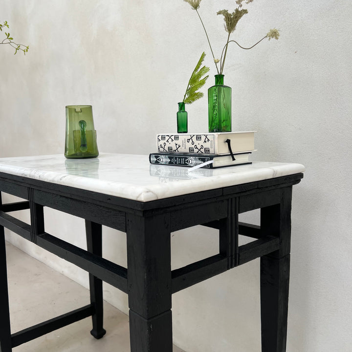Vintage Marble Top Console Table | Cliffe