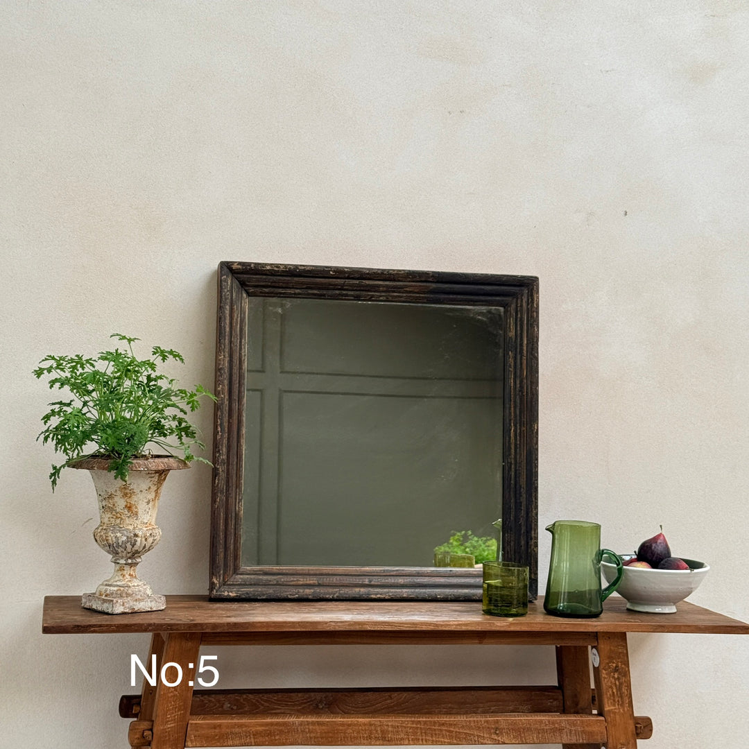 Vintage Reclaimed Architectural Square Wall Mirror | Ashley