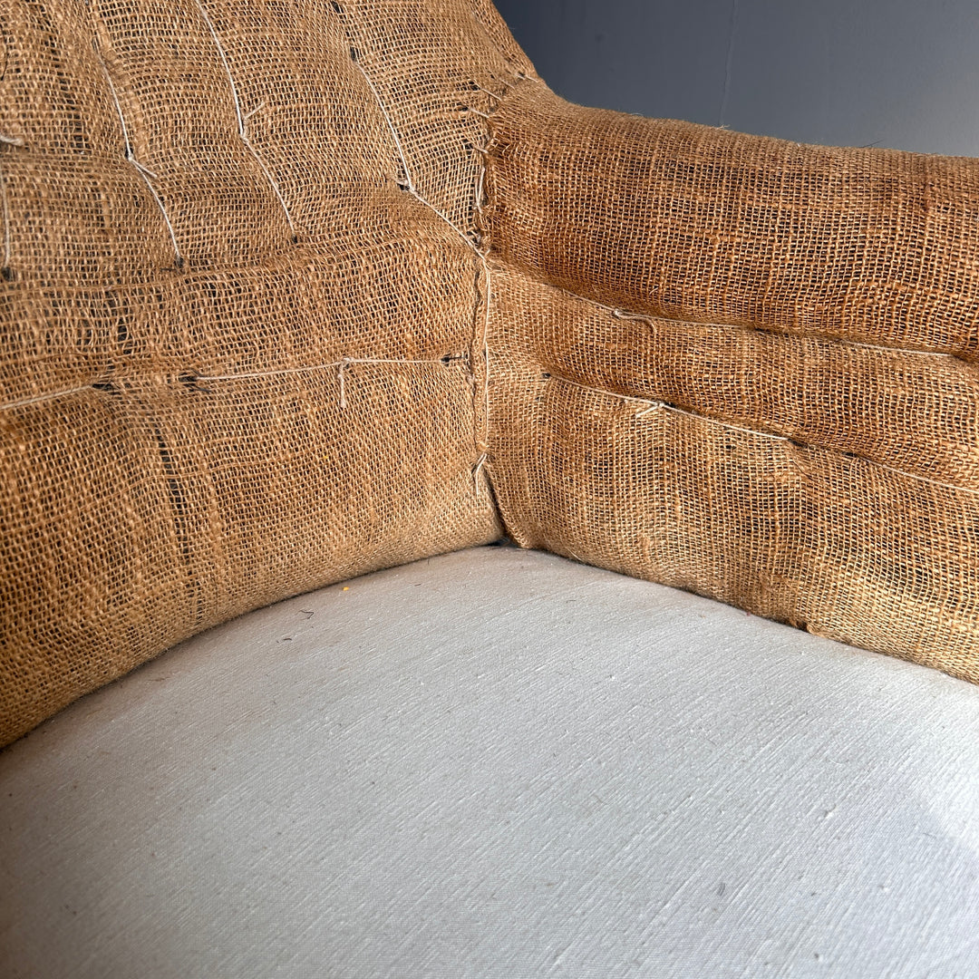 Antique French Deconstructed Armchair &amp; Footstool | Louise