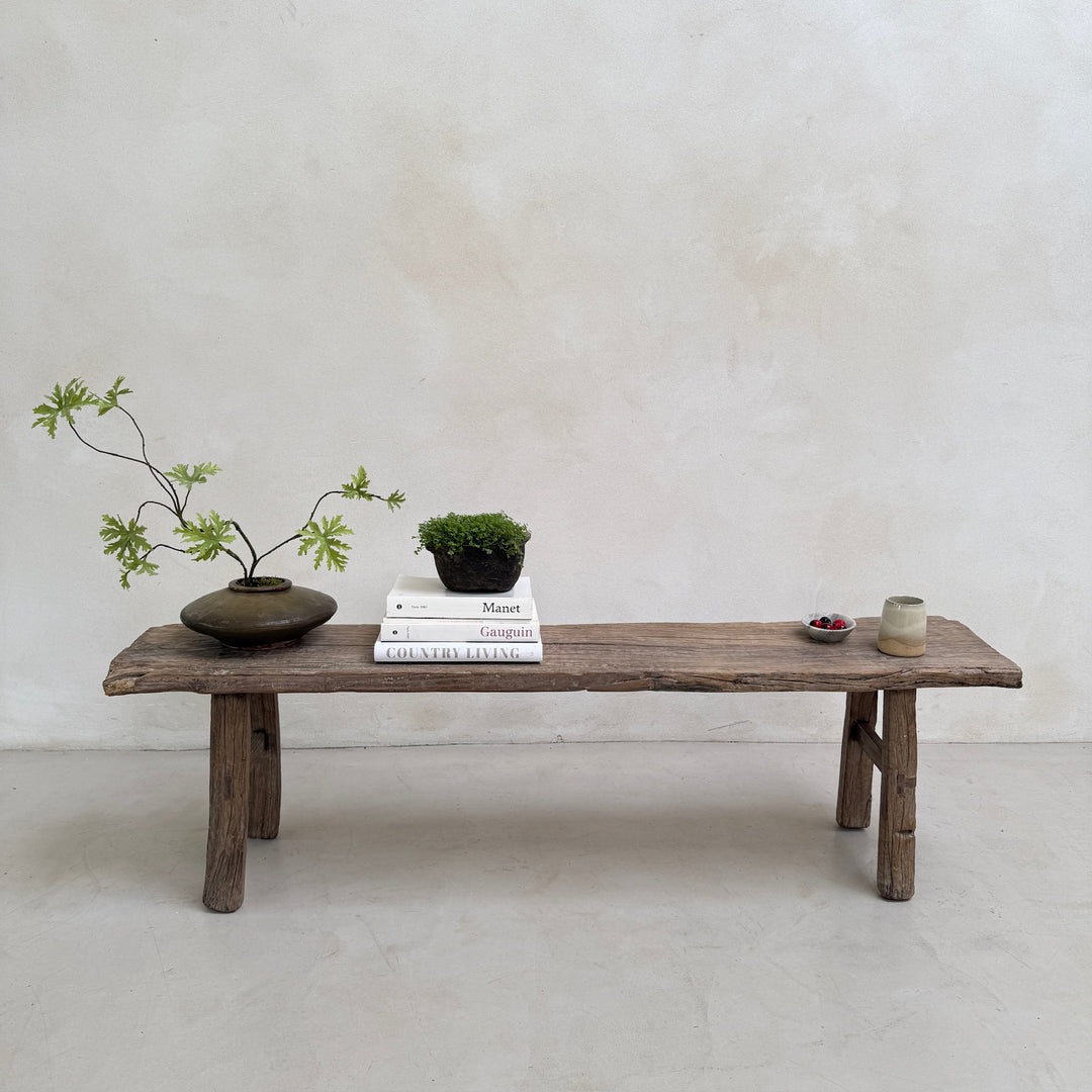 Antique Rustic Bench Caspar