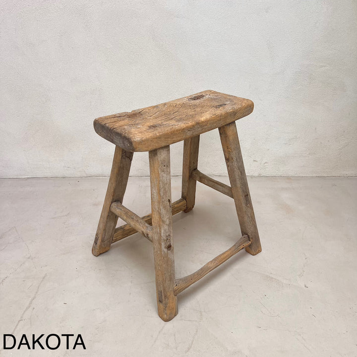 Rustic Wood Antique Stool (select from photo)