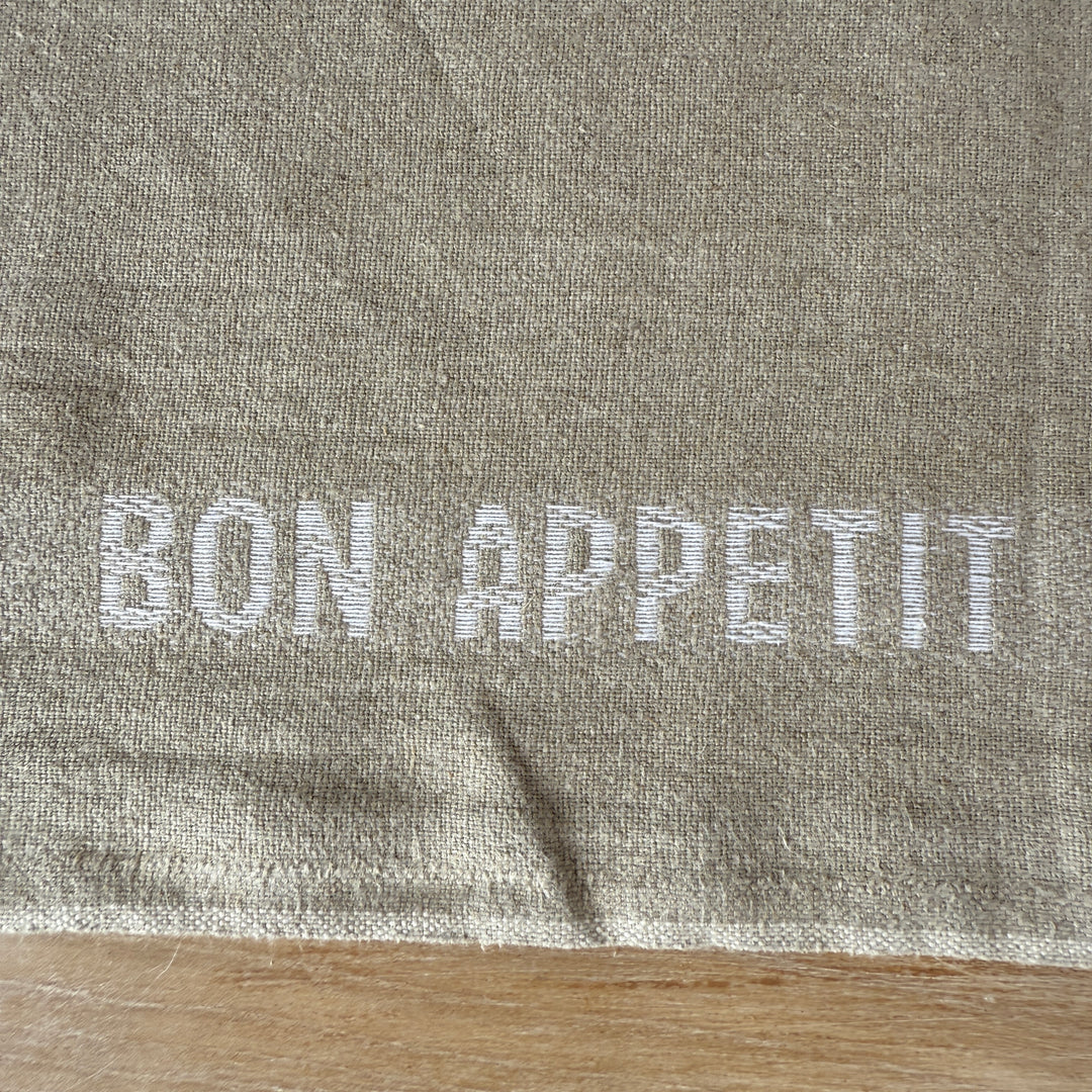 Bon Appetit Table Runner Natural & White