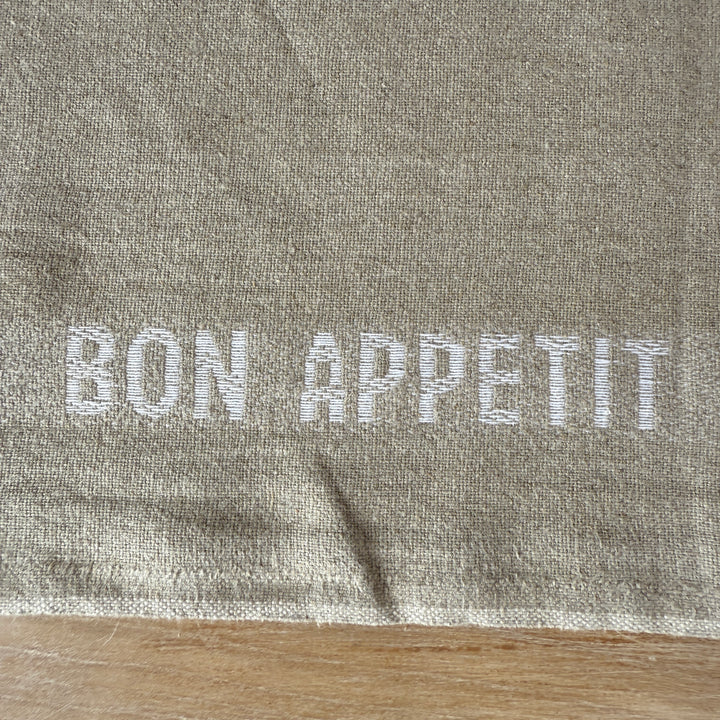 Bon Appetit Table Runner Natural & White