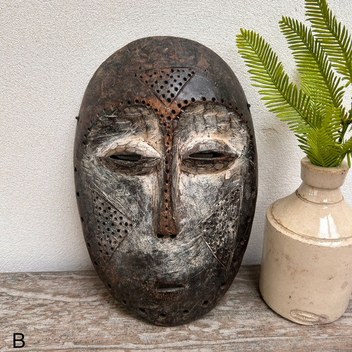 Antique West African tribal masks