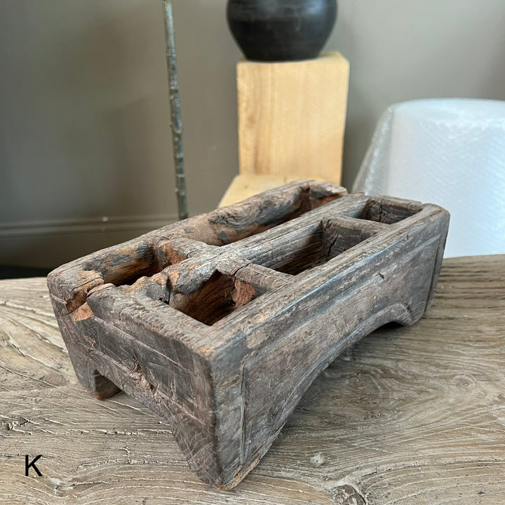 Rustic Antique Wooden Spice Tray