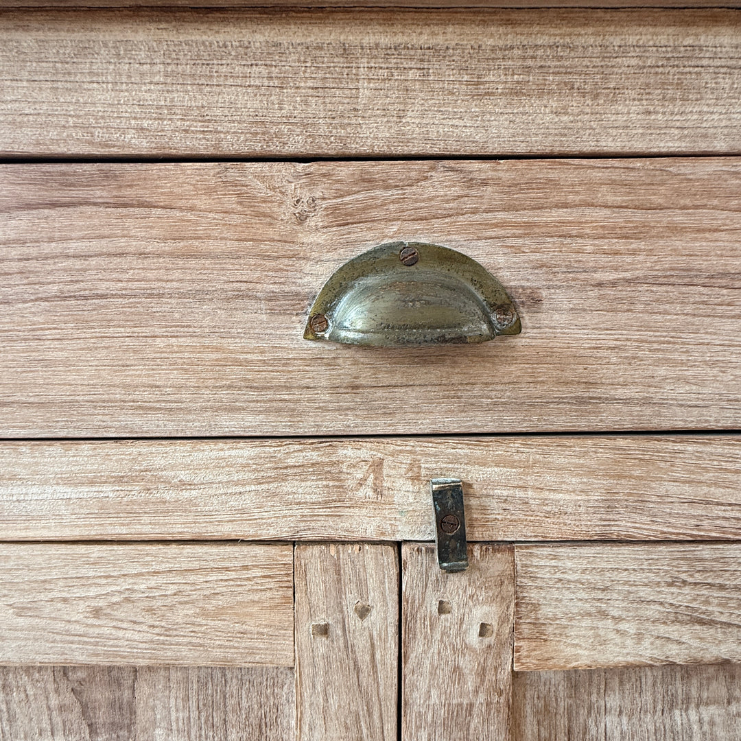 Vintage Whitewashed School Laboratory Cupboard – Albert