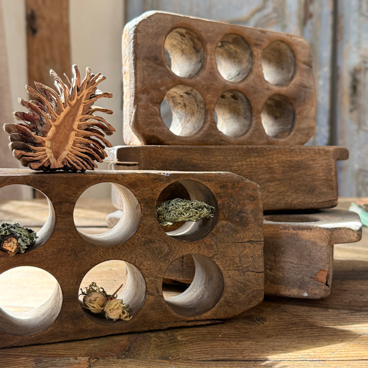 Antique Indonesian Teak Sugar Mould | Primitive Wooden Object