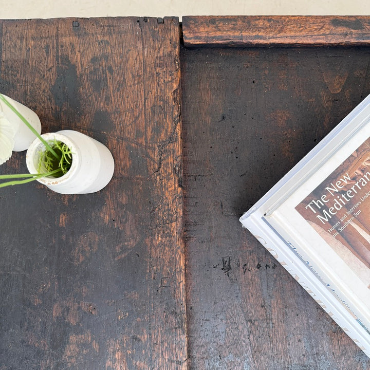 Antique Dark Wood Blanket Box | Toby