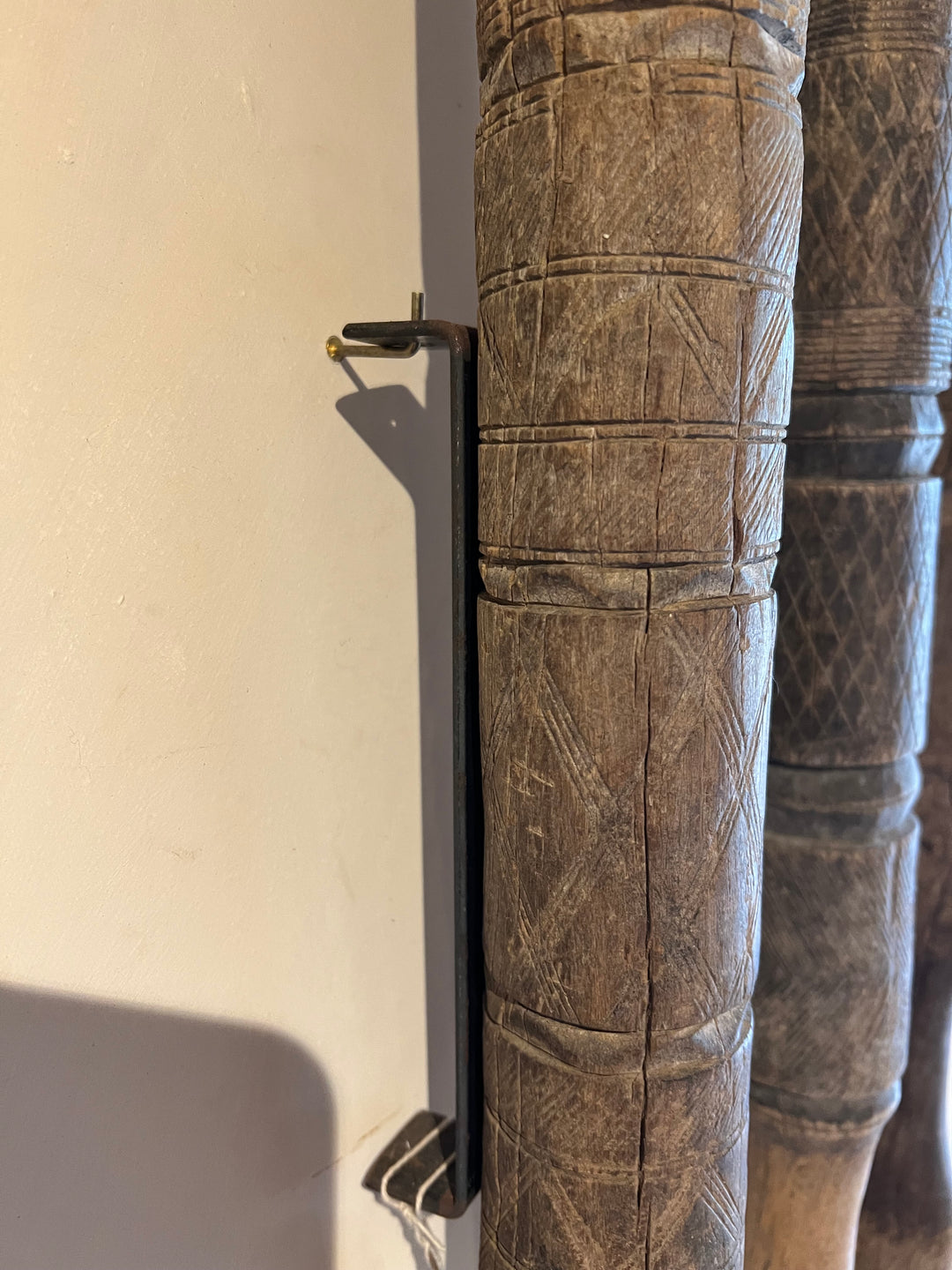African Vintage wooden pole