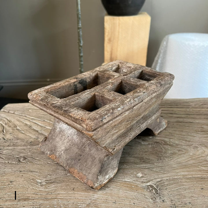Rustic Antique Wooden Spice Tray
