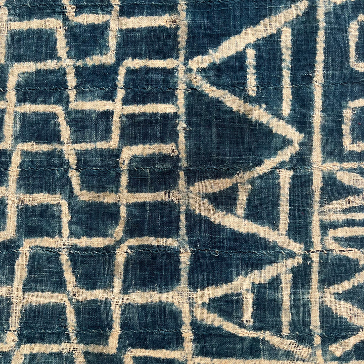 Antique Tribal Indigo Textile Artwork | 120 X 70