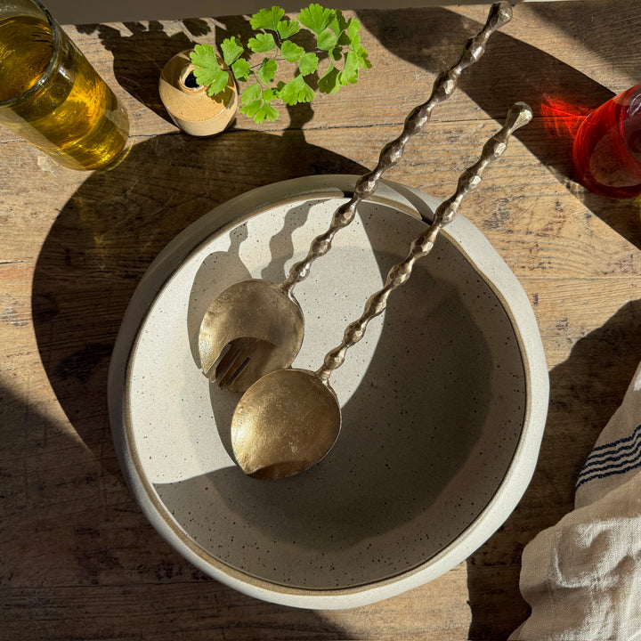 Antique Brass Serving Spoon Set