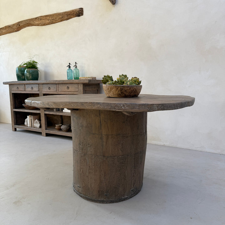 Rustic Timber Round Dining Table | Harrogate