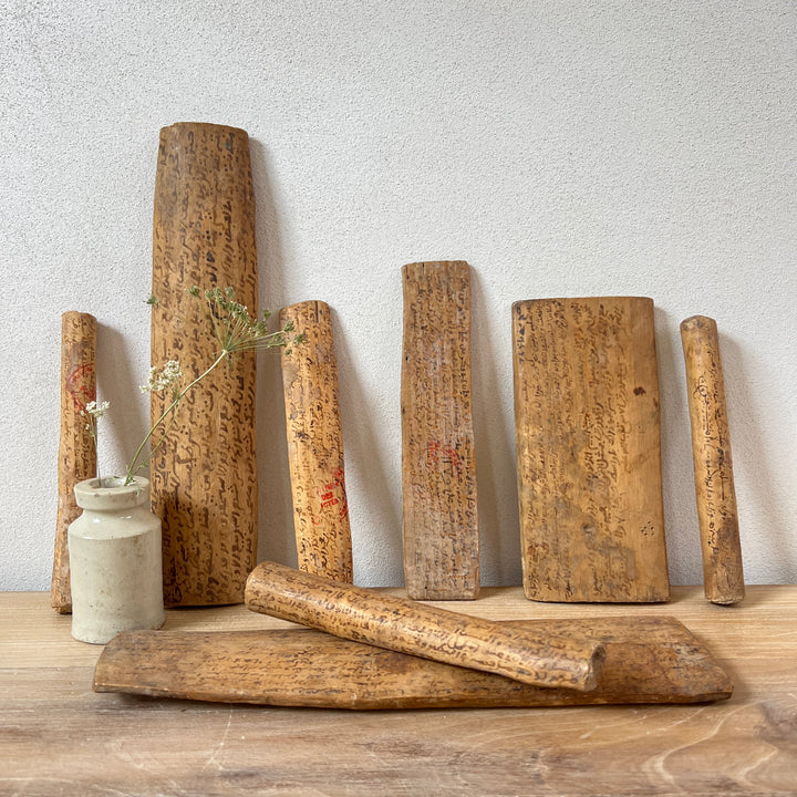 Antique Moroccan wedding contract on argan wood
