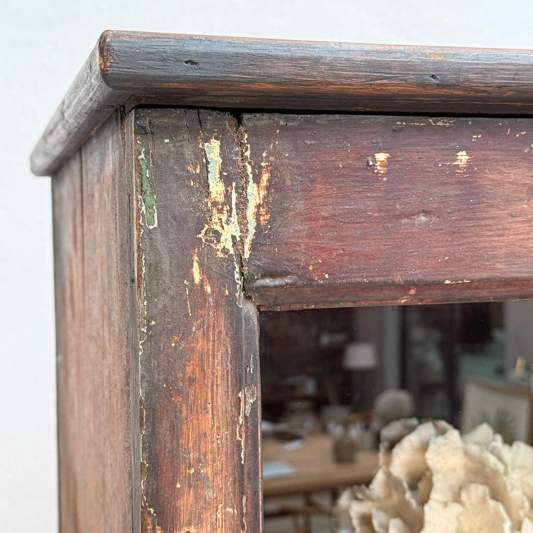 Antique Slender glazed cupboard Hendricks
