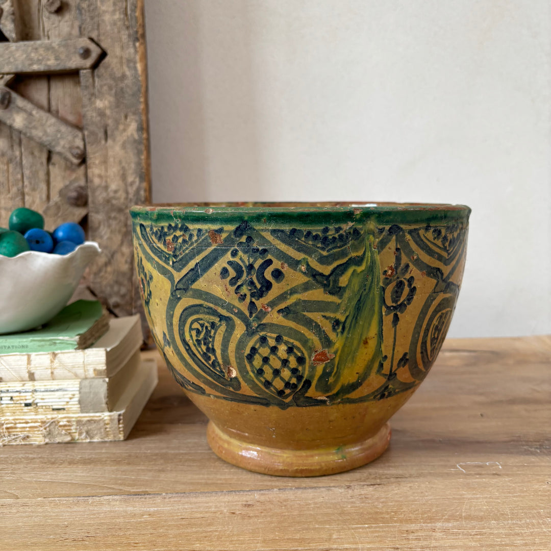 Antique Moroccan Safi Jubbaha Bowl | Saba