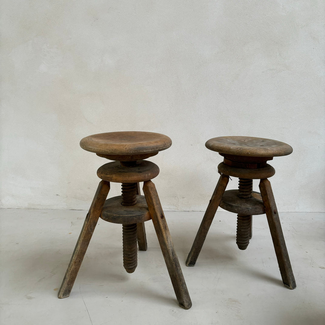 Antique Pottery Studio Stools