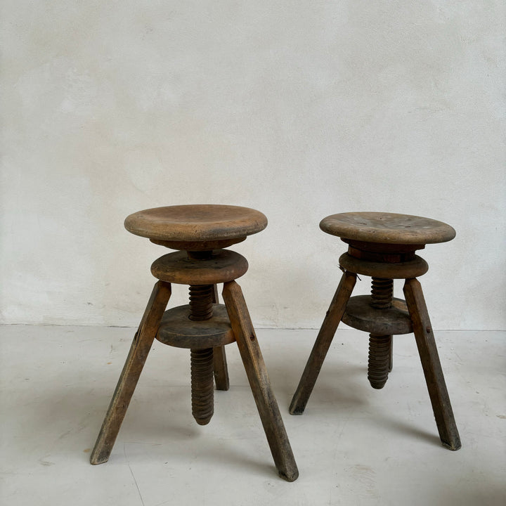 Antique Pottery Studio Stools