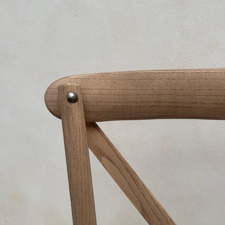 Wooden Cross Back Dining Chair
