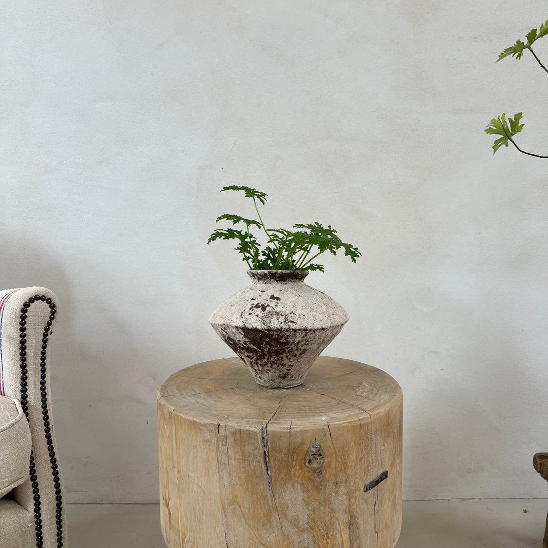 Reclaimed Wood Round Side Table | Gracie