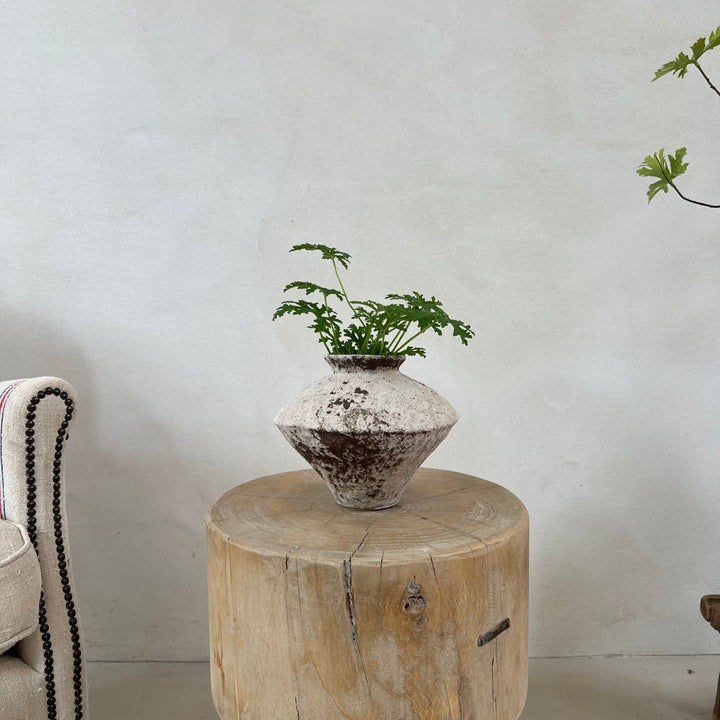 Reclaimed Wood Round Side Table | Gracie