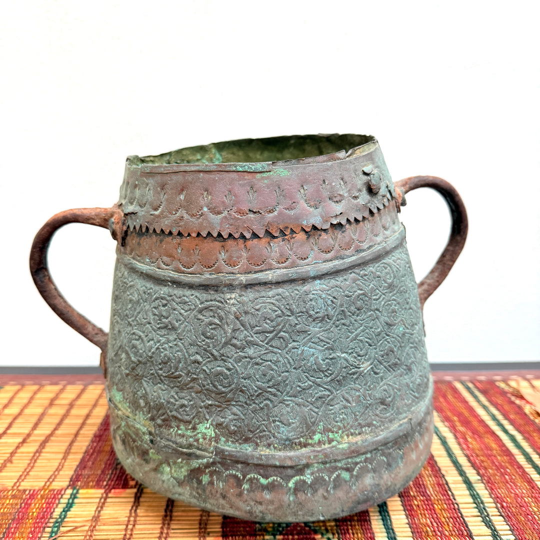 Antique Ornate Brass Grain Measure