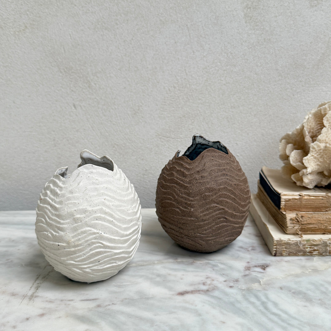 Small pear shaped vase | Oatmeal