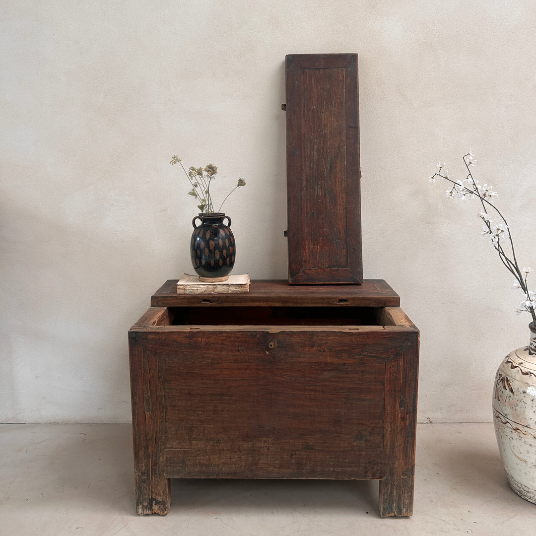 Antique Dark Wood Storage Chest | Jude