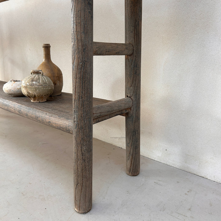 Antique rustic elm console table | Gus