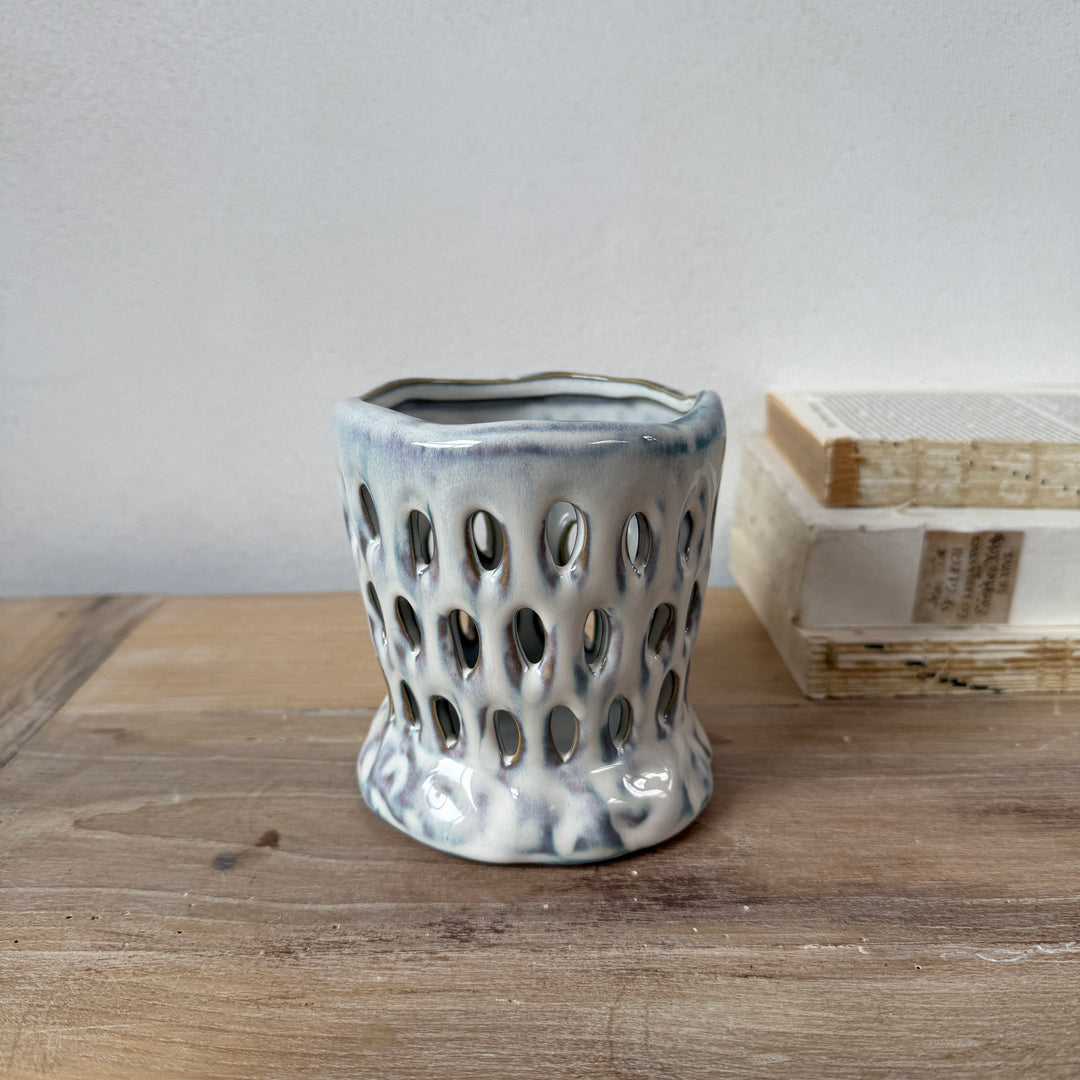 Ceramic Glazed Candle Holder
