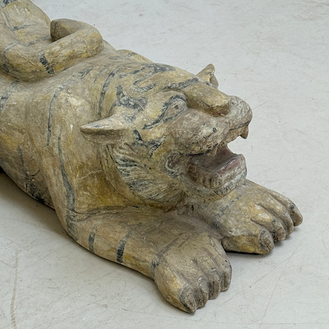 Antique carved wooden Tiger
