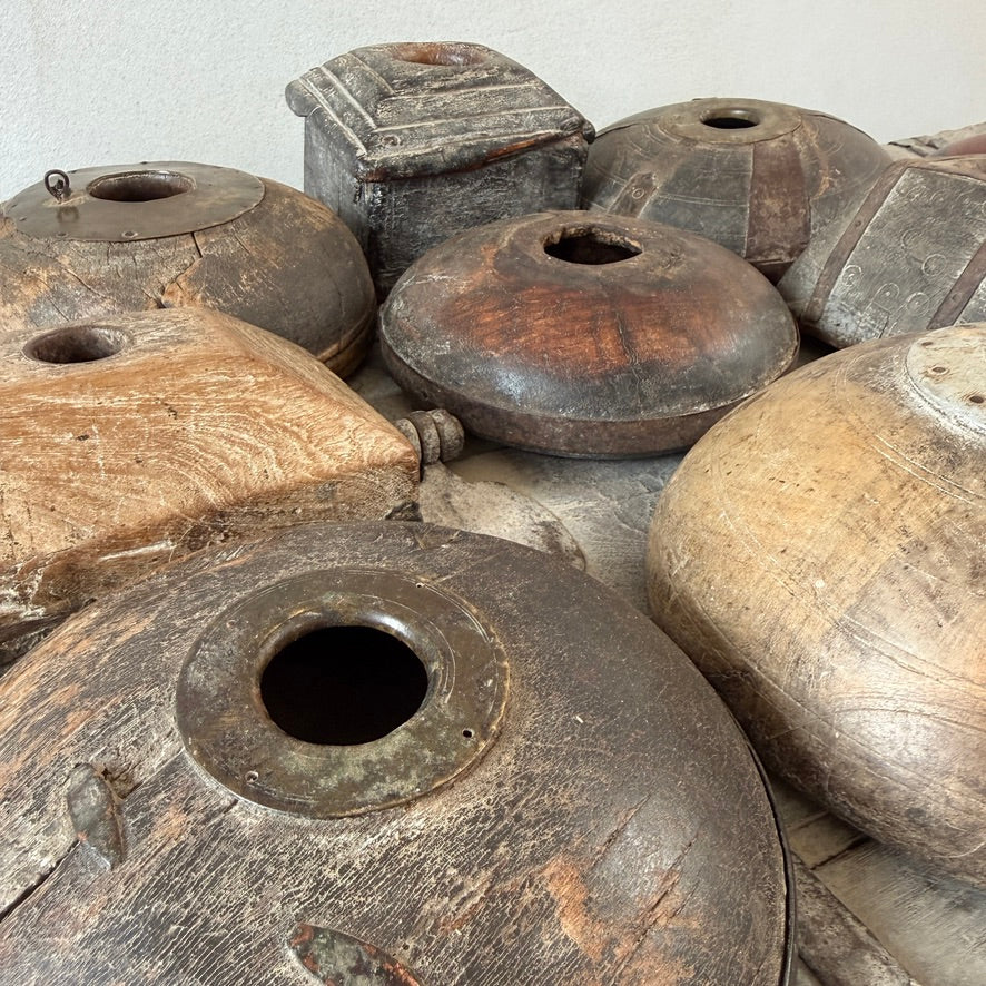 Antique Indian Teak Decorative Boxes