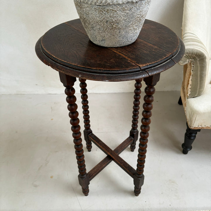 Antique Bobbin Folding Side Table