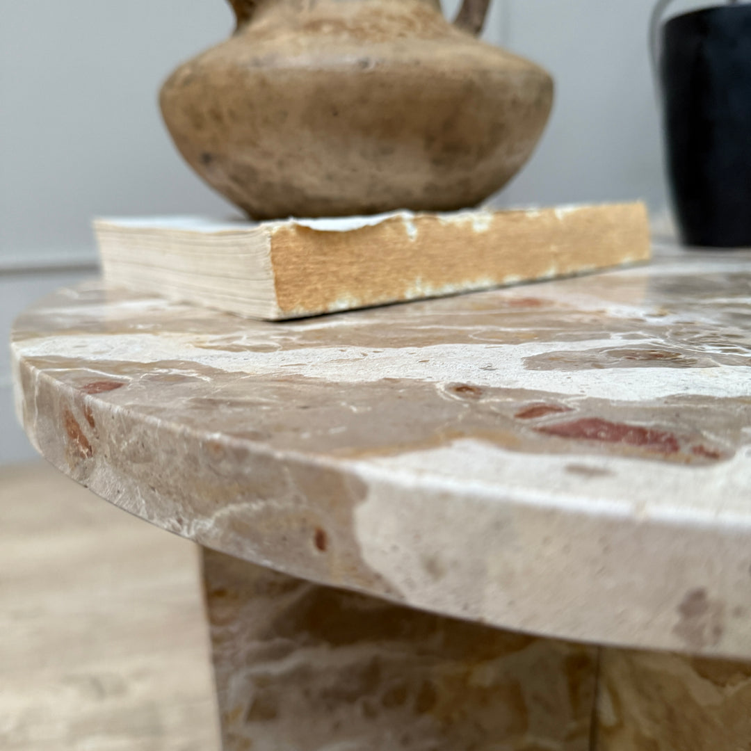 Natural Round Marble Side Table